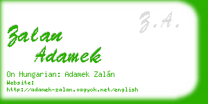 zalan adamek business card